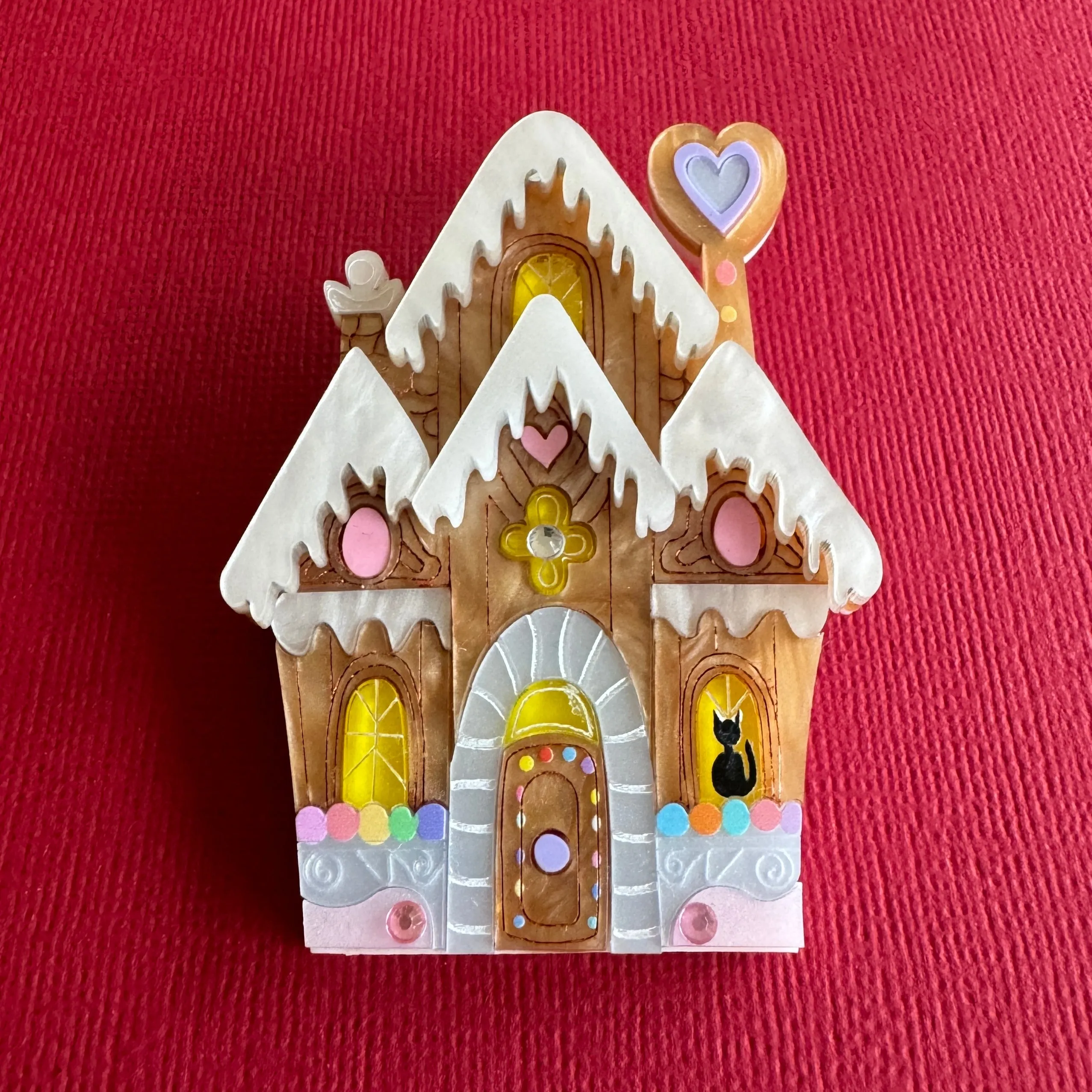 Gingerbread house 2023 - brooch - Set of 2