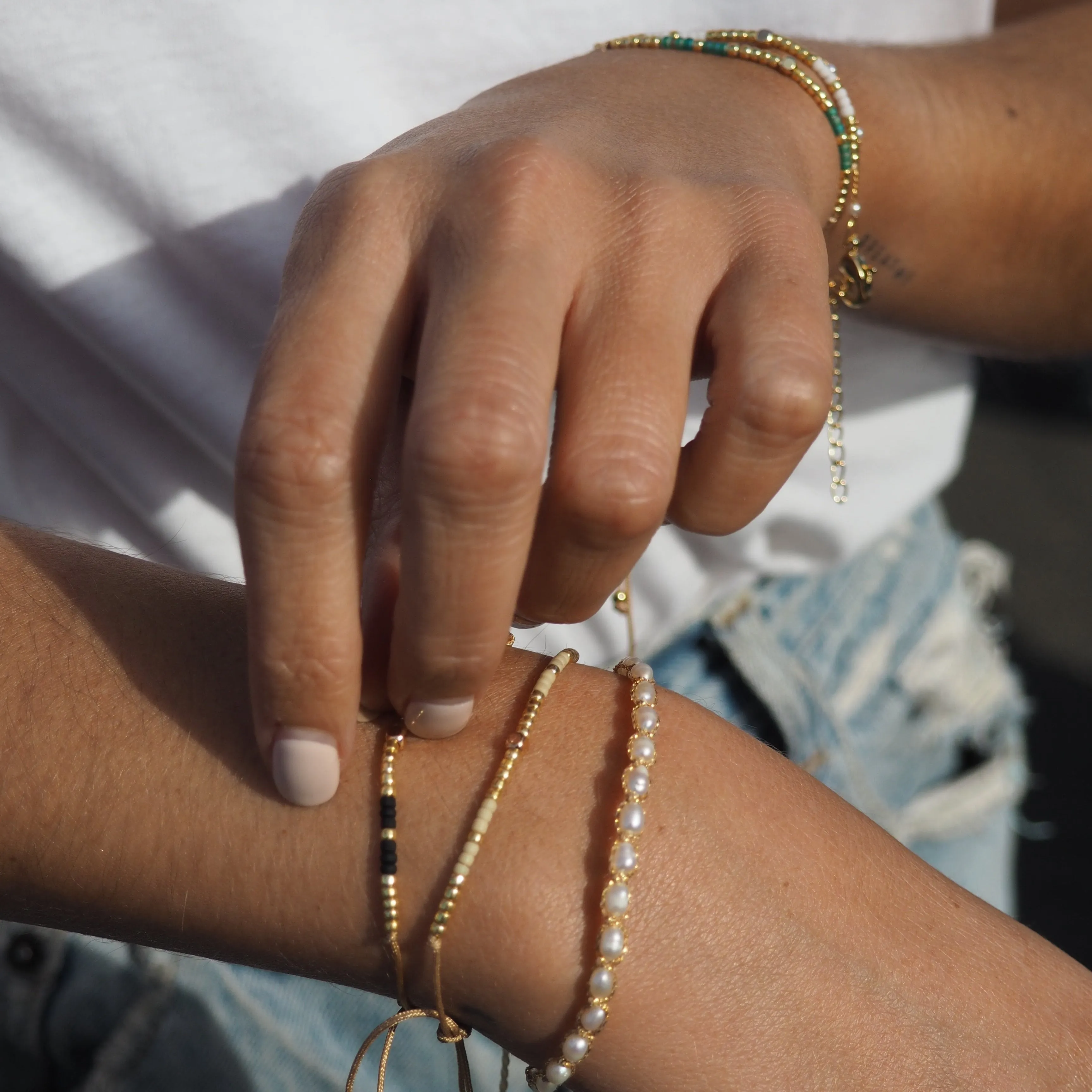 Gleam Beads Adjustable Bracelet