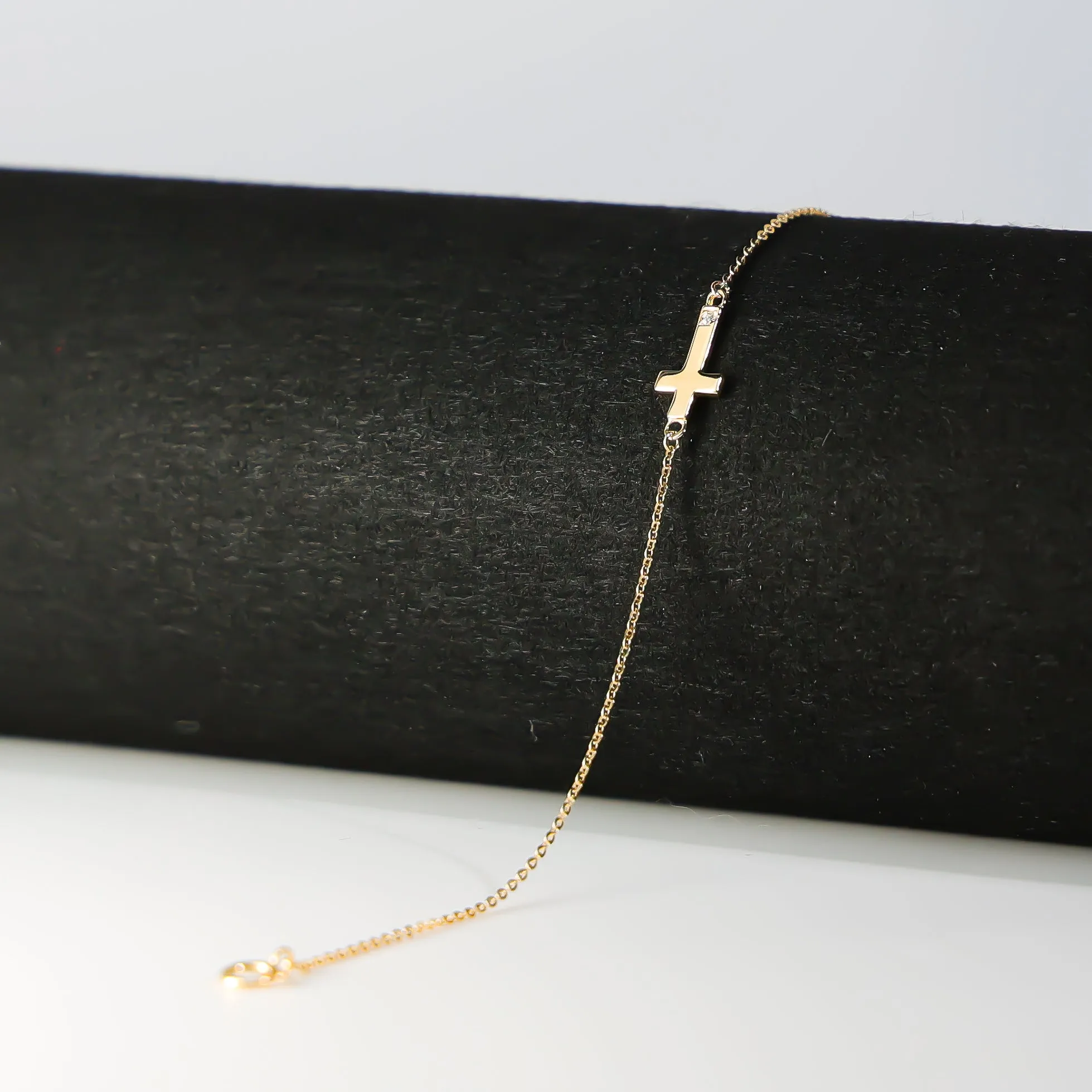 Gold Bracelet With Cross Model-AB0317