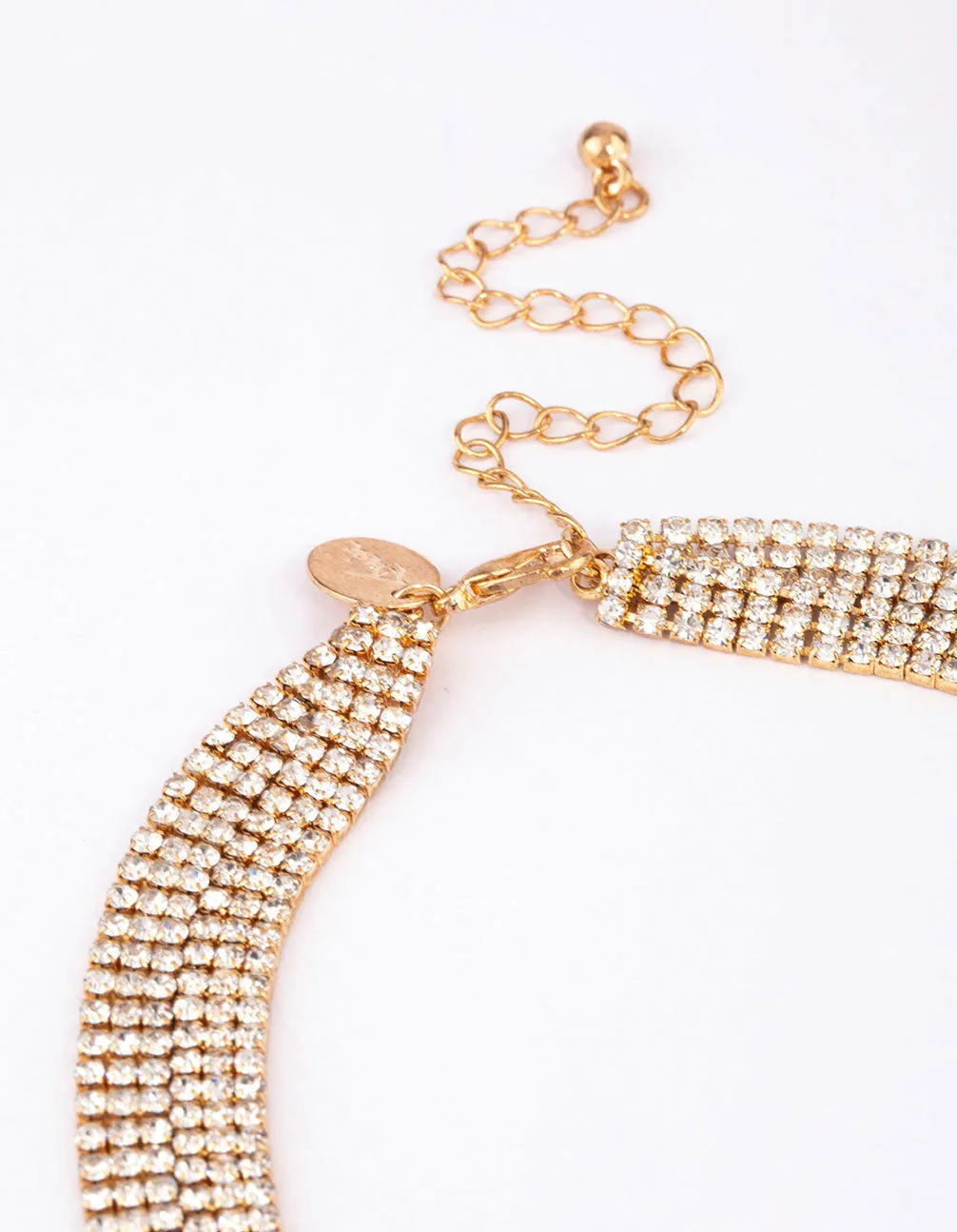 Gold Choker Y-Shaped Cupchain Necklace