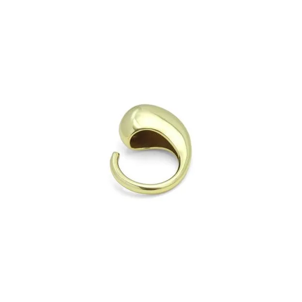 Gold Chunky Comma Adjustable Ring