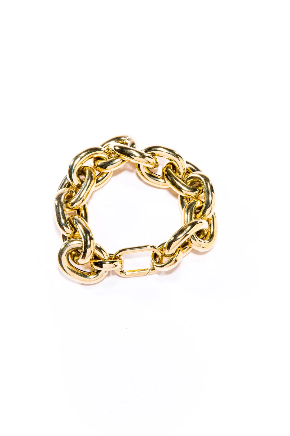 Gold Jumbo Mixed Oval Link Bracelet