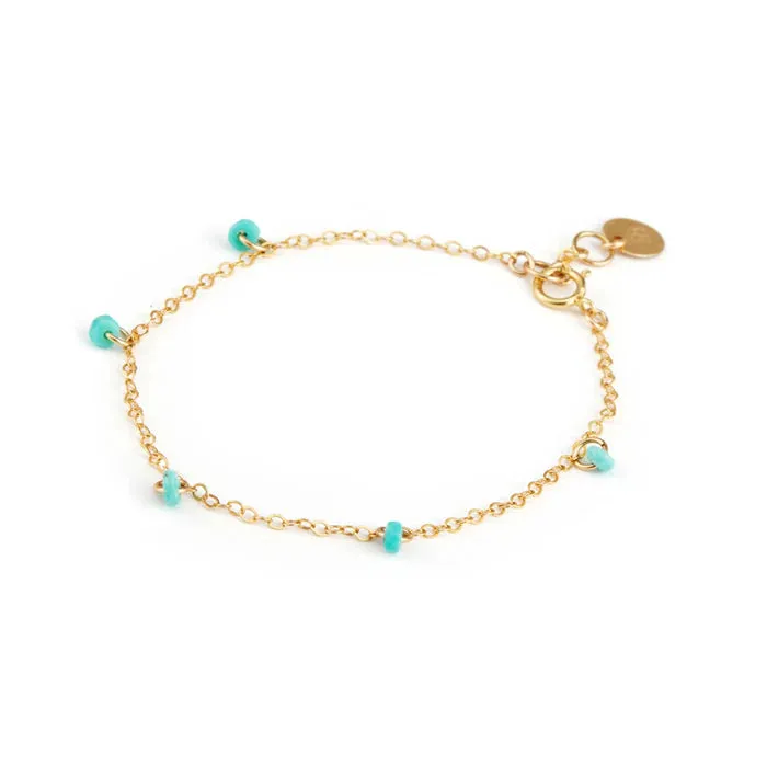 Gold Minimal Bracelet | Telltale Turquoise