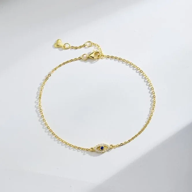 Gold Plated Evil Eye Bracelet ERLB013