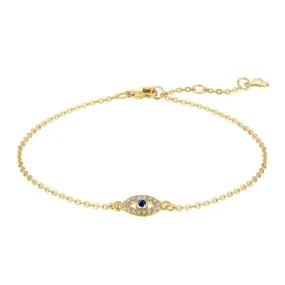 Gold Plated Evil Eye Bracelet ERLB013