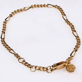 Gold Plated Figaro Chain Bracelet