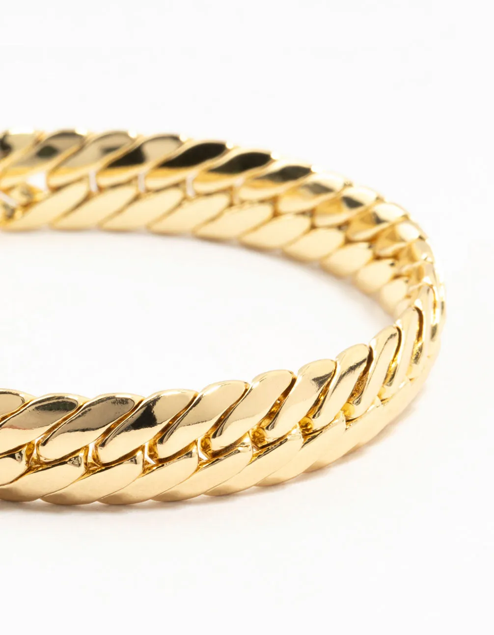 Gold Plated Herringbone T & O Bracelet