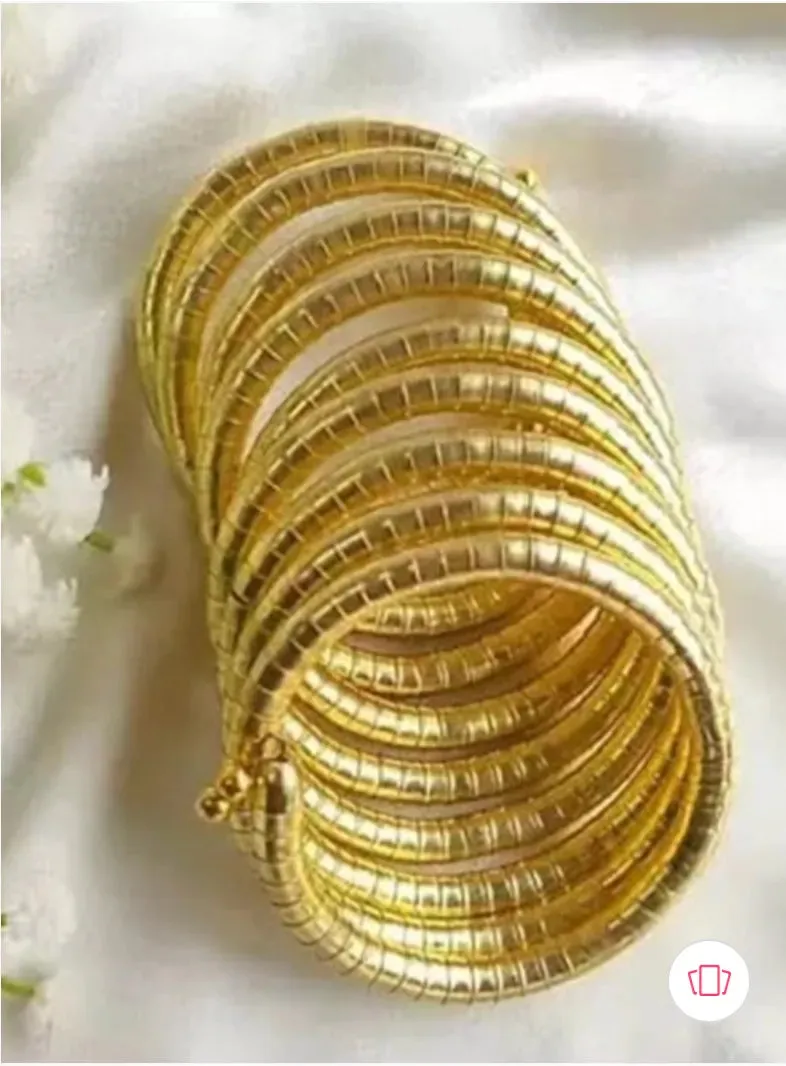 Gold Plated Oxidized Bangle