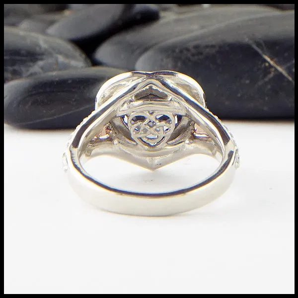 Gray Sapphire Heart Ring