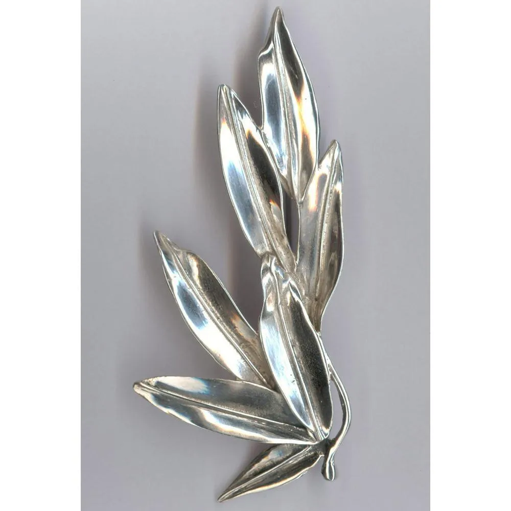 Greek Traditional Olive leaf brooch in Sterling silver (K-44)