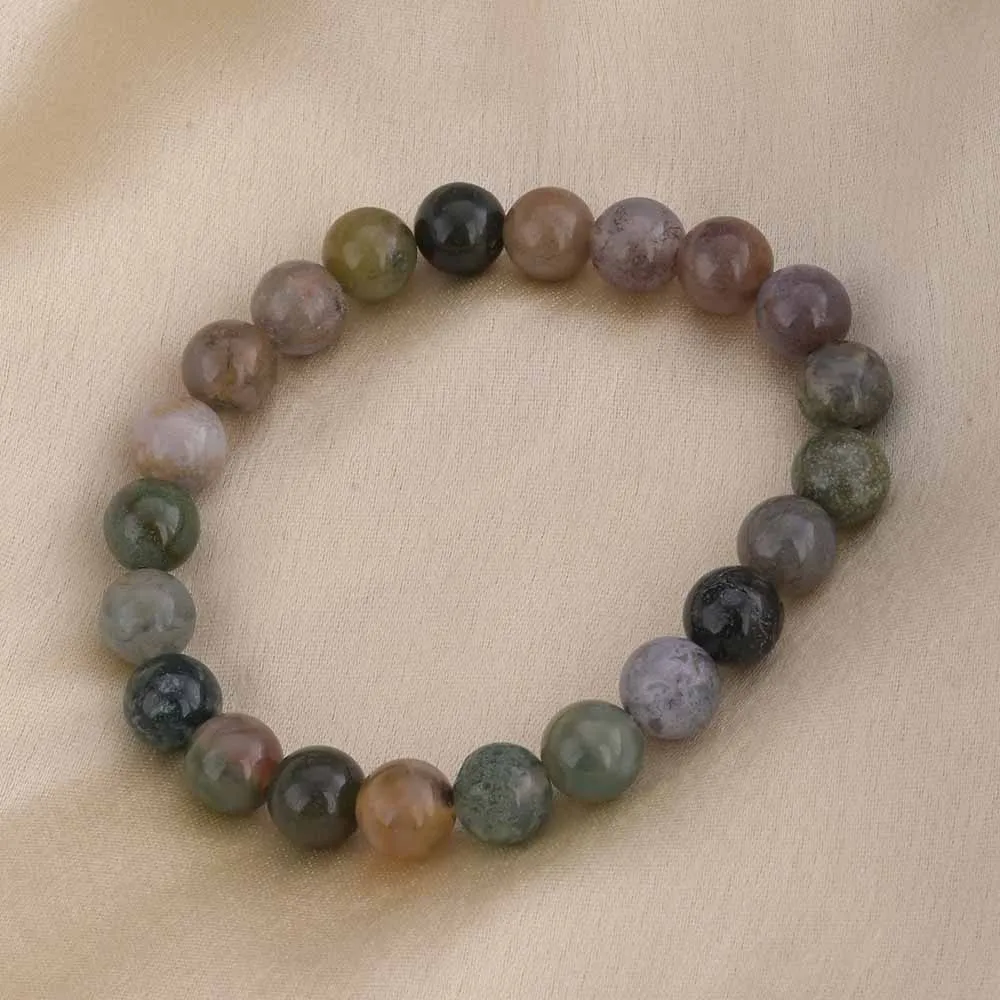 Green Agate Beaded Bracelet