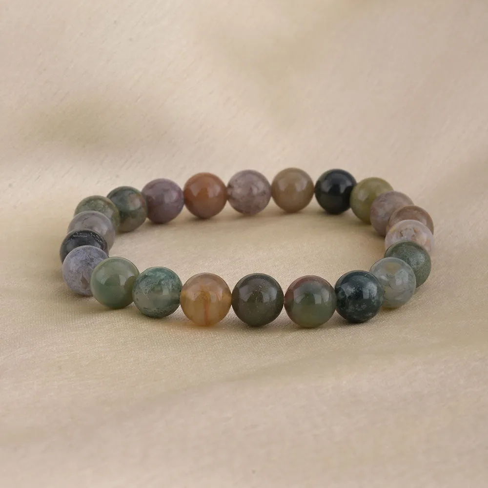 Green Agate Beaded Bracelet