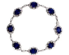 Gregg Ruth Oval Sapphire & Diamond Bracelet