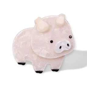 Handmade Acrylic Art Brooch - The Adorable Pig