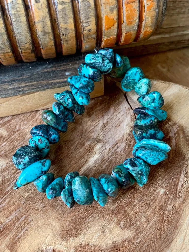 Handmade Natural Turquoise Strech Bracelet