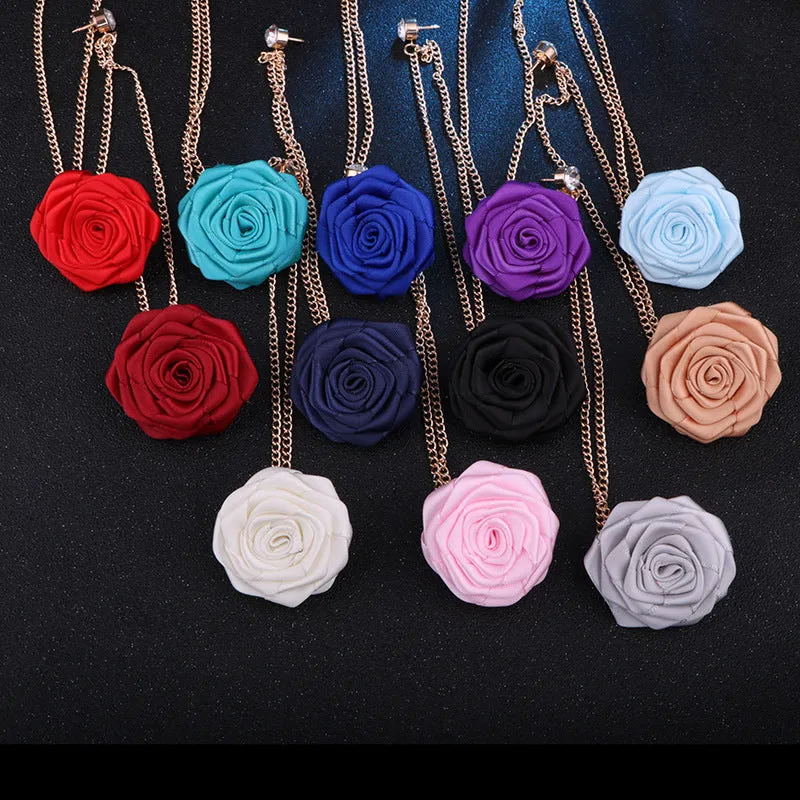 Handmade Rose Chain Brooch Perfect Wedding Gift for Grooms