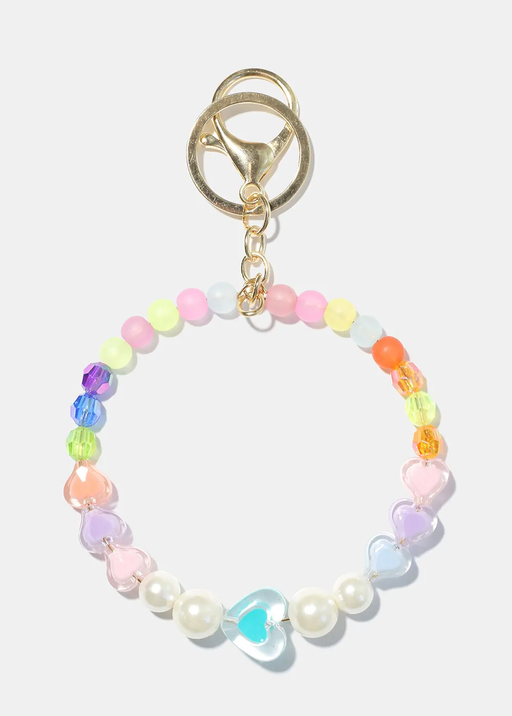 Heart & Bead Key Ring