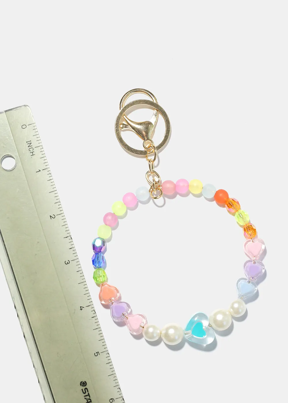 Heart & Bead Key Ring