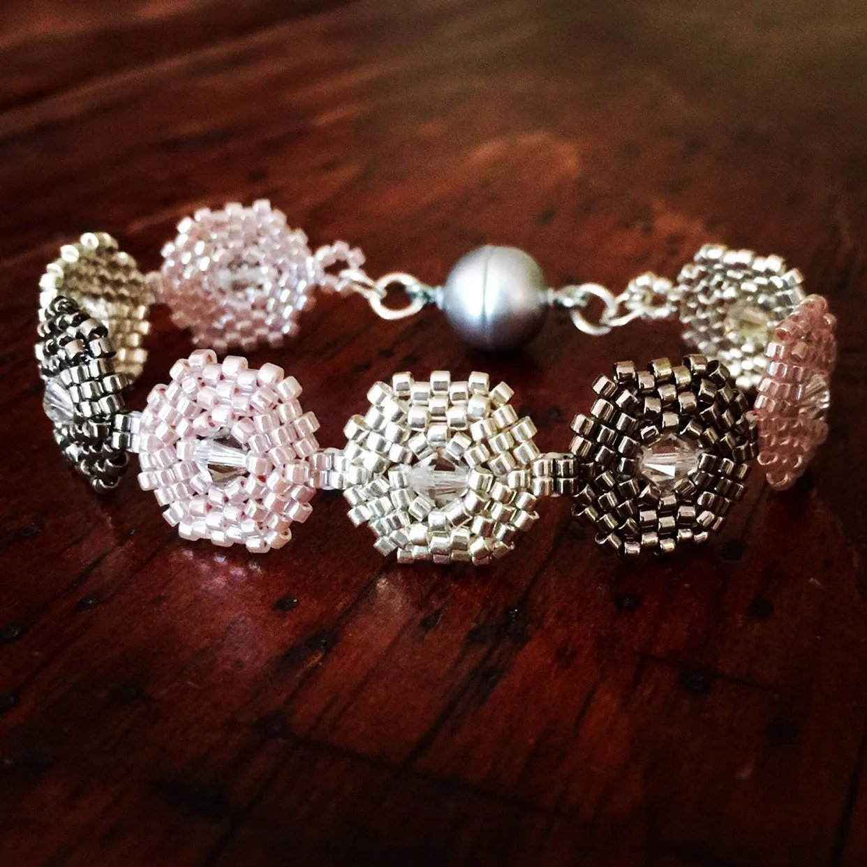 Hexagon Tri-Tone Bracelet