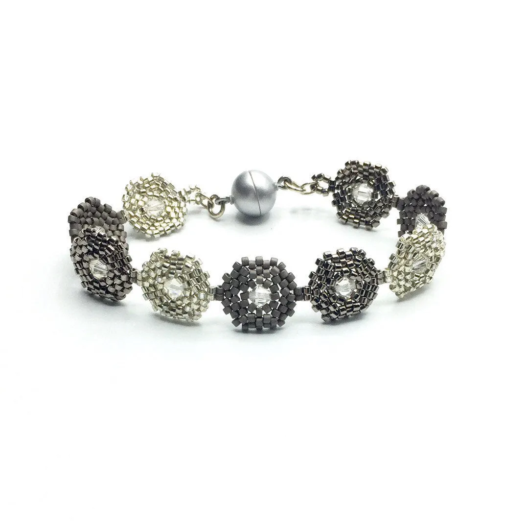 Hexagon Tri-Tone Bracelet