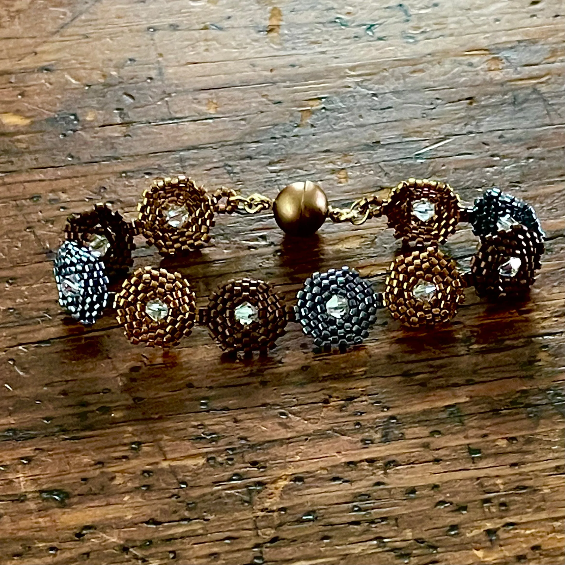 Hexagon Tri-Tone Bracelet