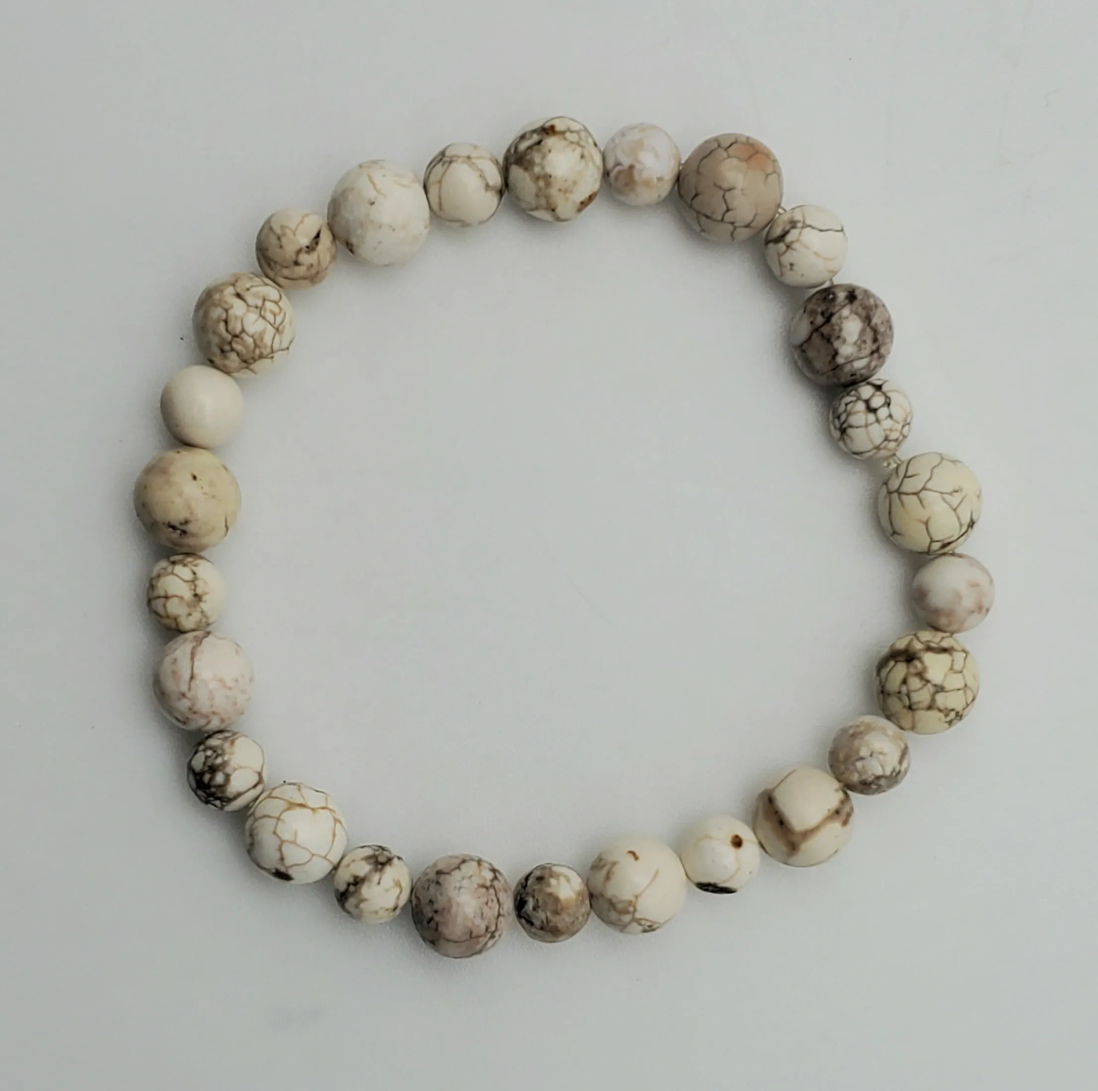 Howlite Bead Stretch Bracelet