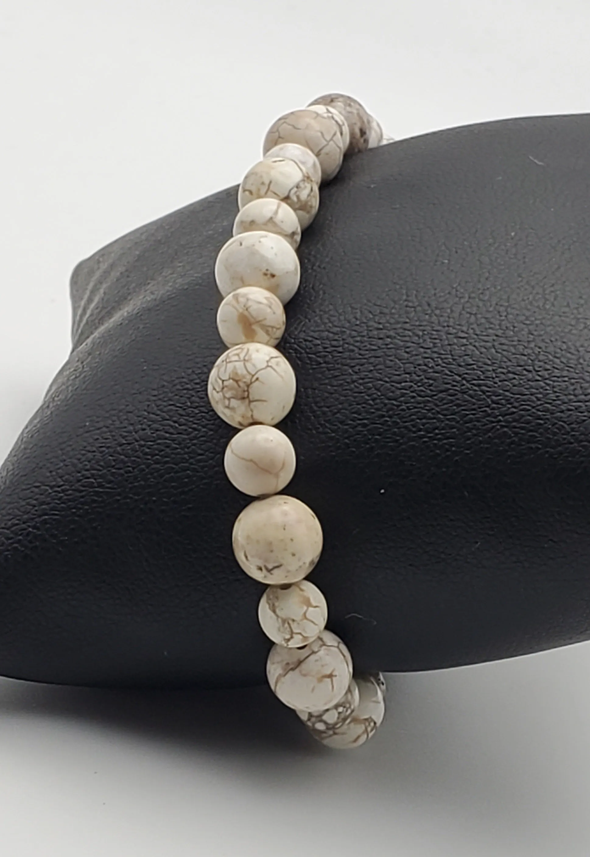 Howlite Bead Stretch Bracelet