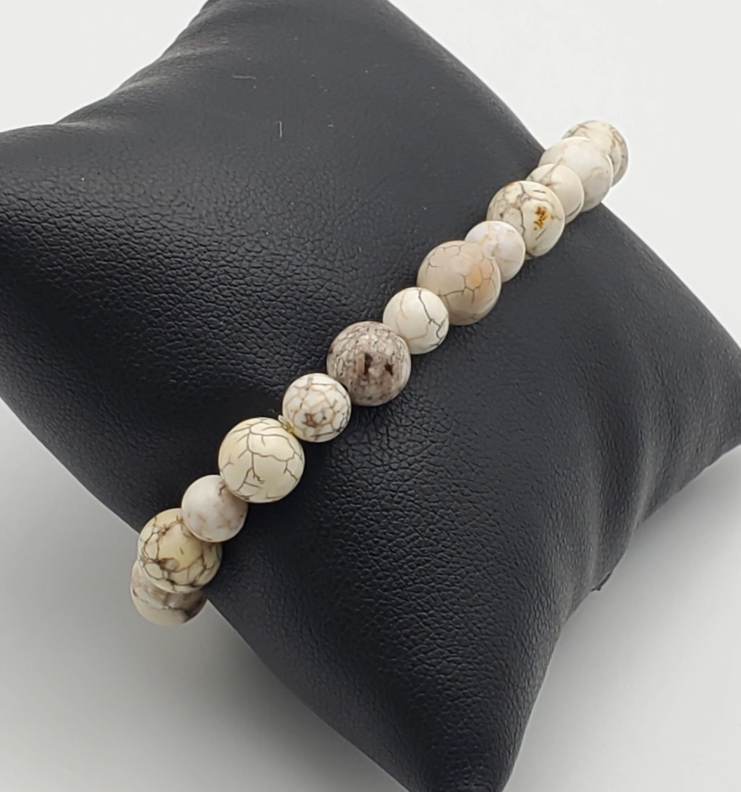 Howlite Bead Stretch Bracelet