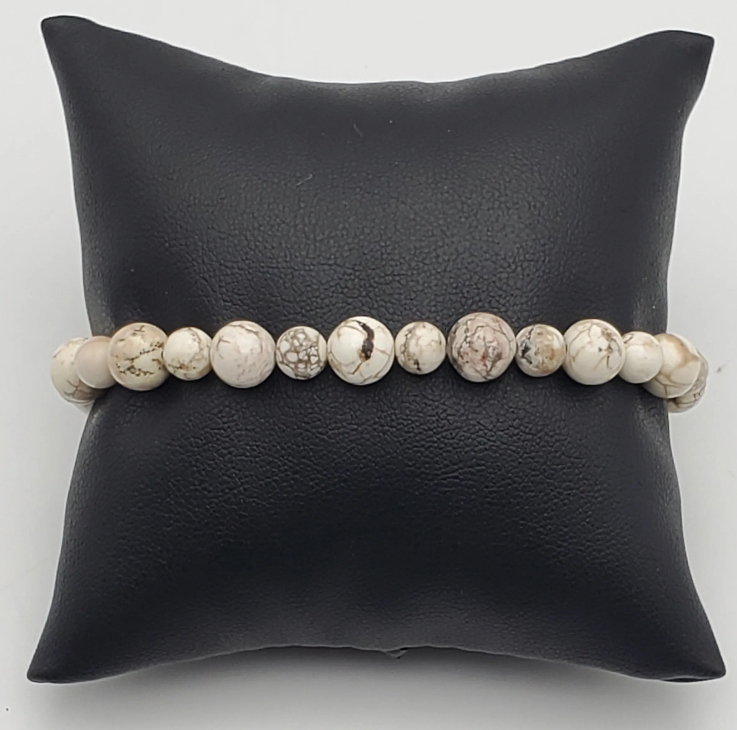 Howlite Bead Stretch Bracelet