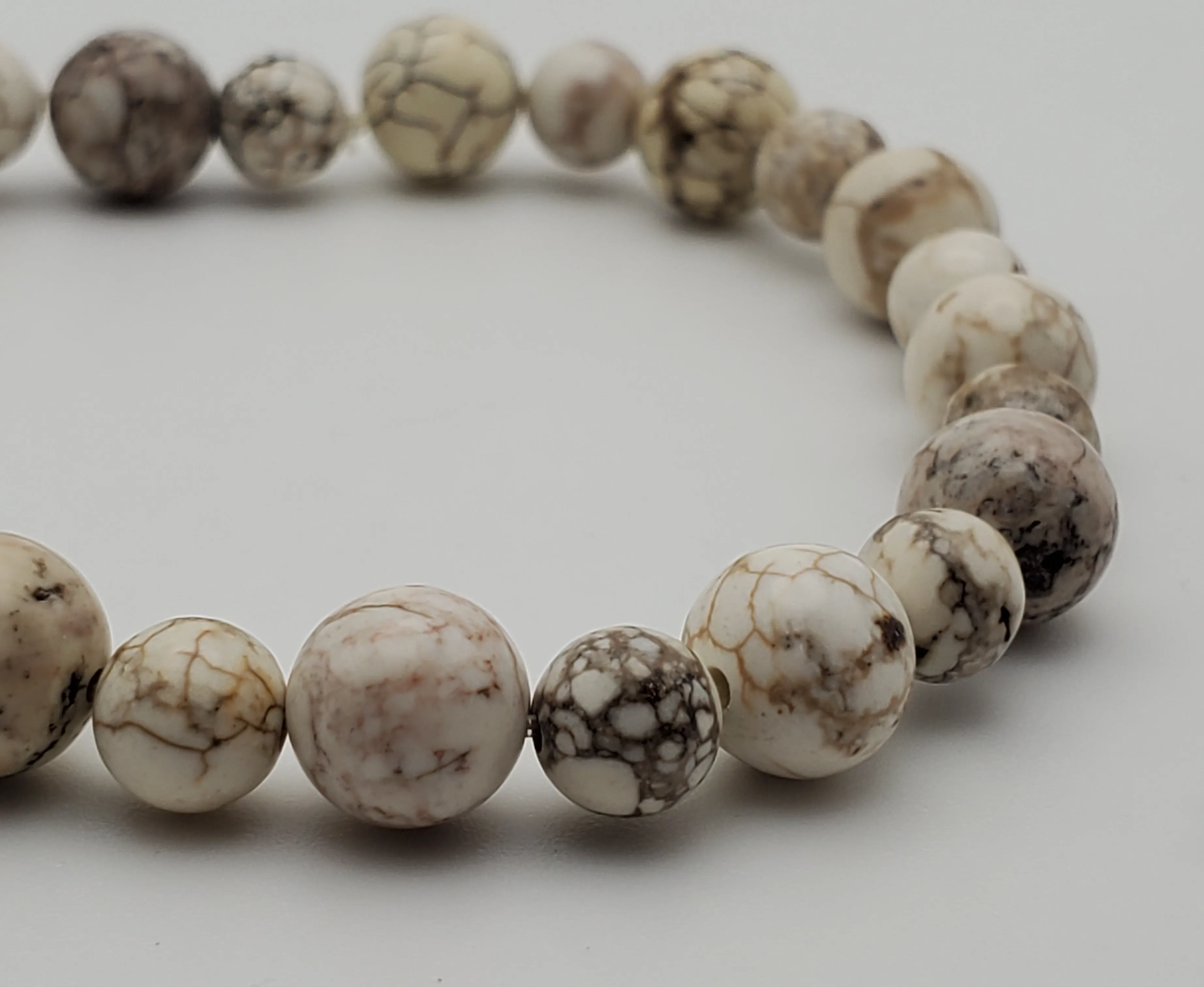 Howlite Bead Stretch Bracelet