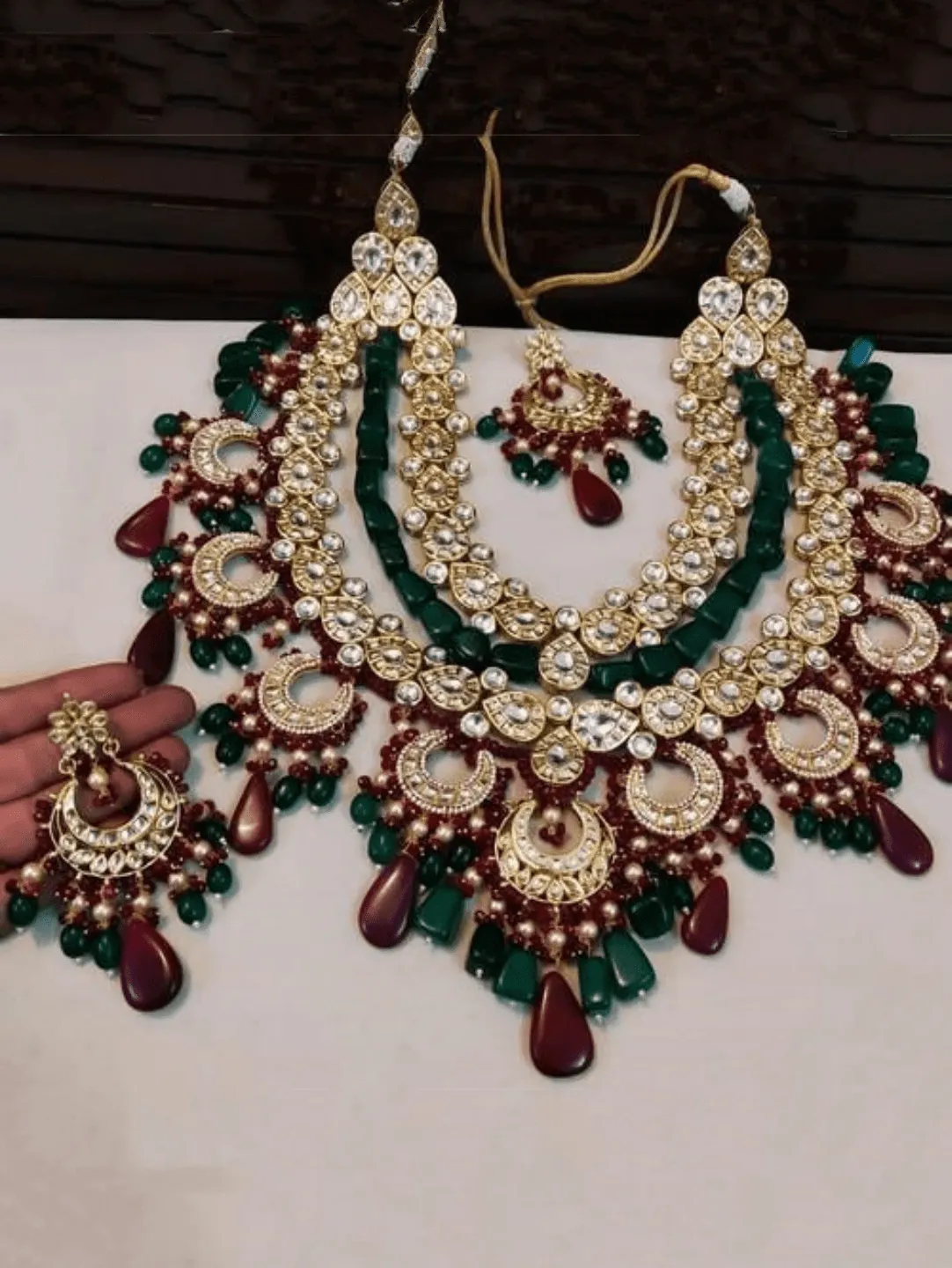 Huge Ruby Emerald Necklace