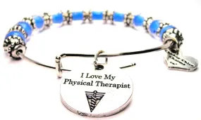 I Love My Physical Therapist 9mm Glass Beaded Single Bracelet