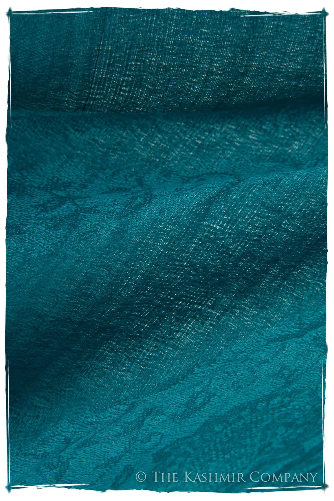 Jacquard Paisley Bleu Topaze Cashmere Scarf