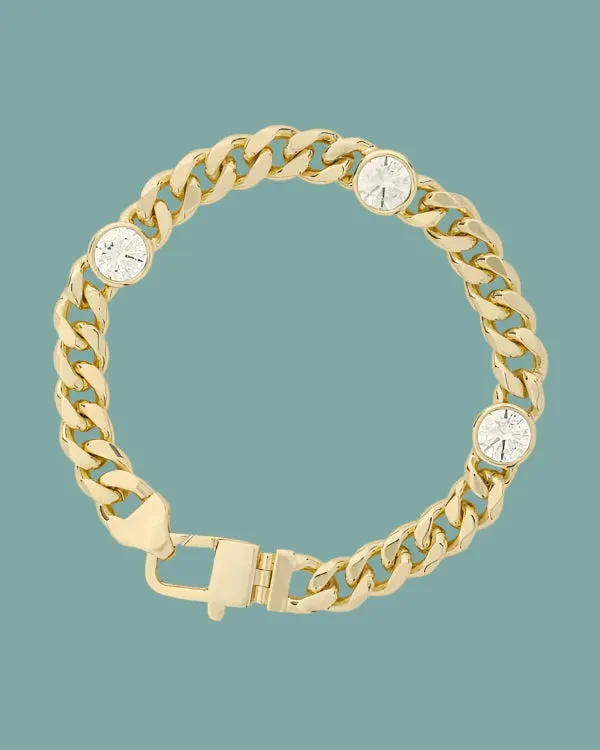 Julian Triple Diamond Cuban Chain Bracelet