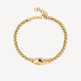 Knocker Bracelet in Gold Plated Stainless Steel