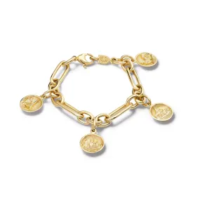 La France Architecture Charm Bracelet Yellow Gold