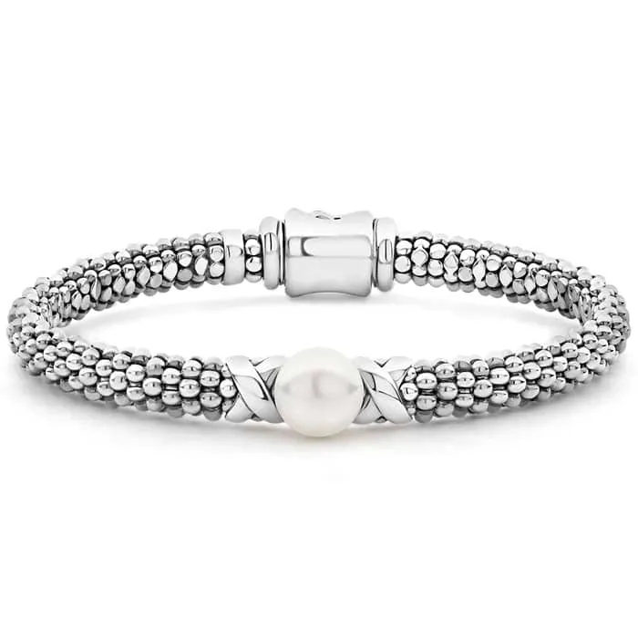 LAGOS Luna Pearl Bracelet in Sterling Silver - Size Medium (7)