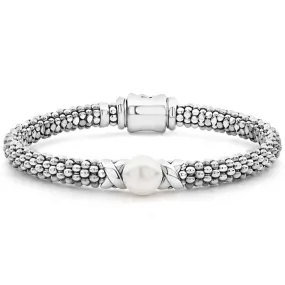 LAGOS Luna Pearl Bracelet in Sterling Silver - Size Medium (7)