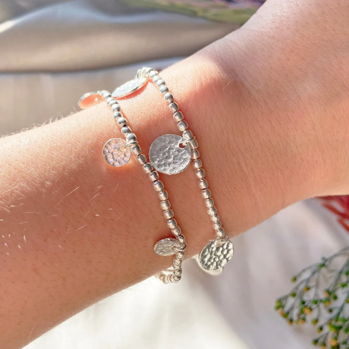 Libra Silver Coin Bracelet