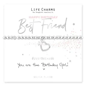 Life Charms Best Friend Birthday Bracelet