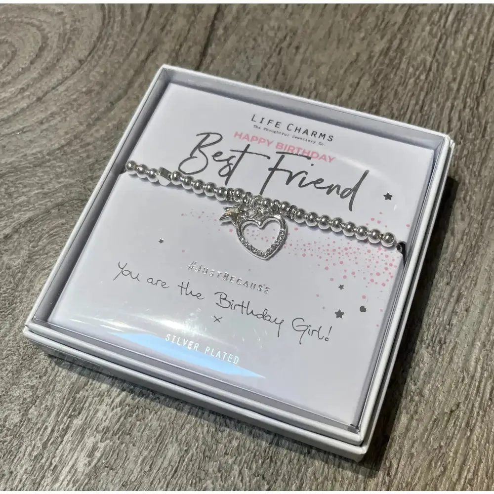 Life Charms Best Friend Birthday Bracelet