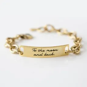 Link Bracelet Moon and Back - Gold