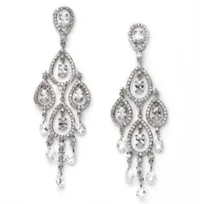 Maddalina Dramatic Swarovski Crystal Bridal Chandelier Earring