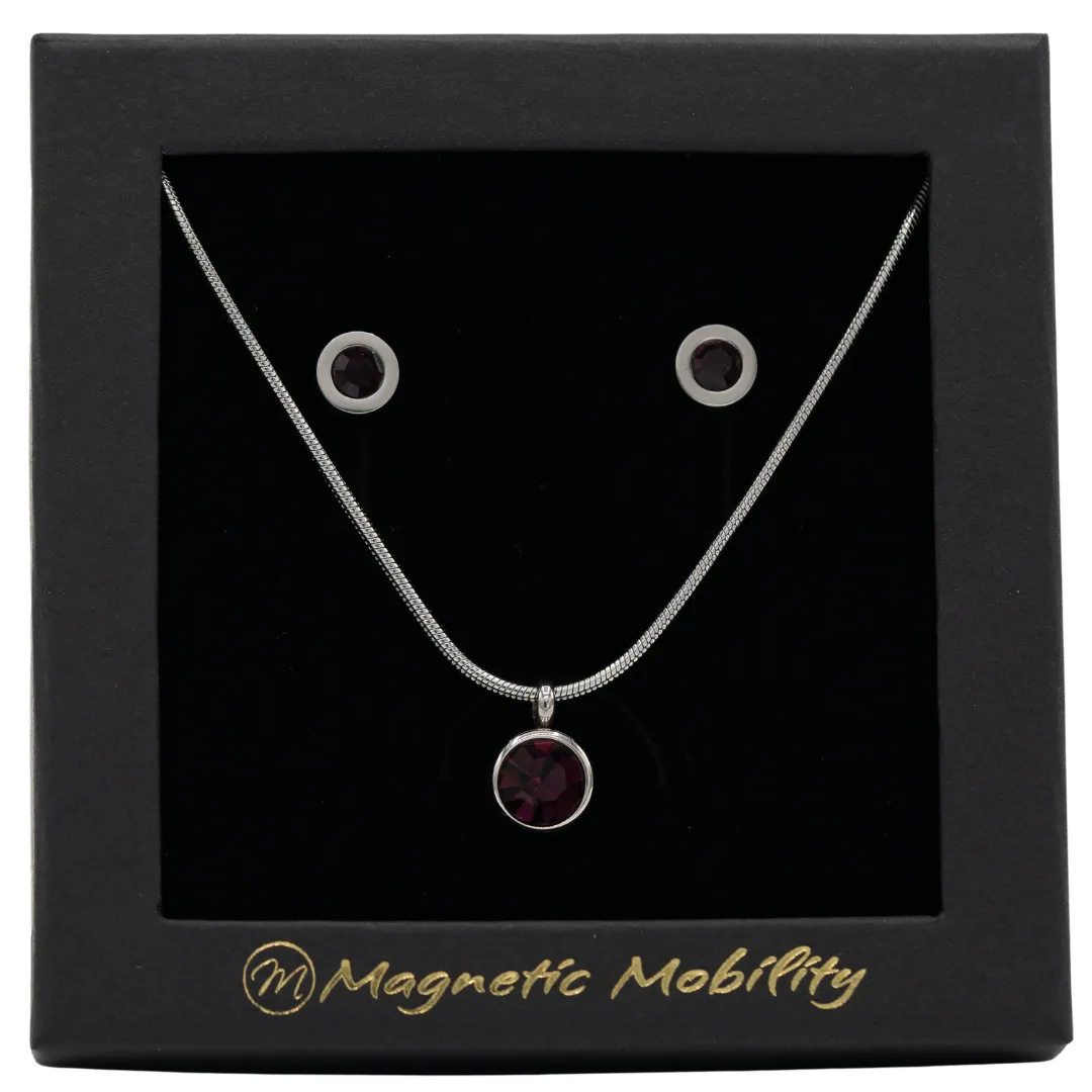 Magnetic Birthstone Gift Set - Earrings and Necklace | Magnetic Mobility