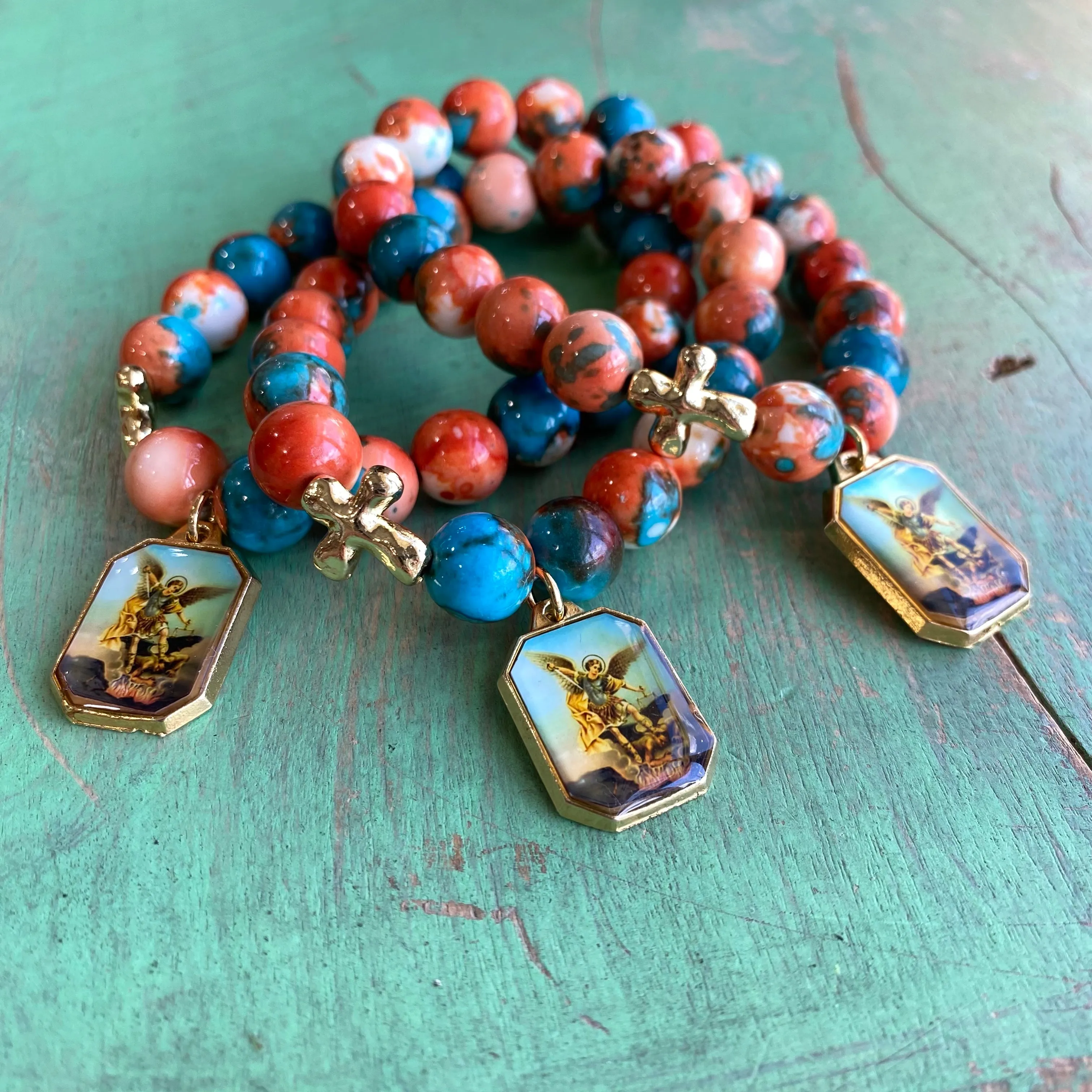 Marbled St Michael Bracelet