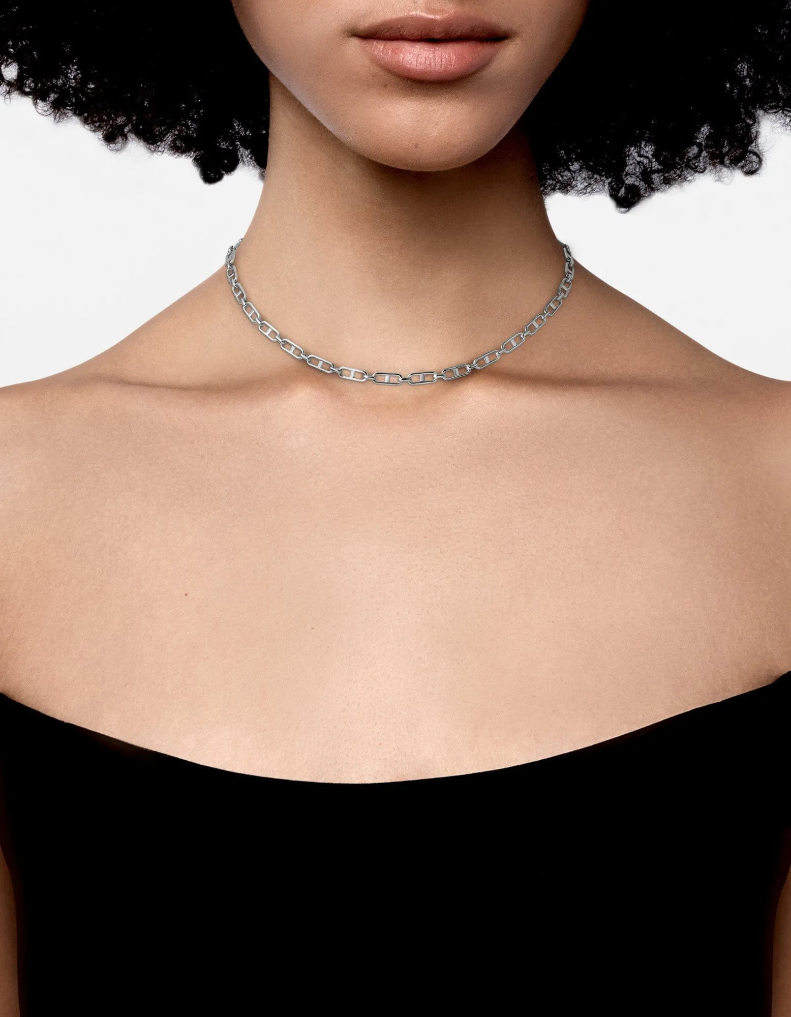 Marinero Chain Link Choker, Sterling Silver