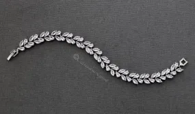 Marquise Leaf and Pear CZ Bracelet