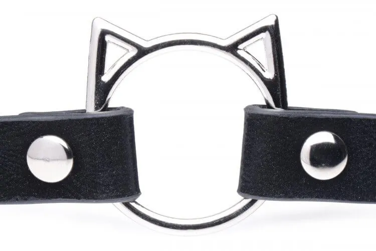 Master Series Slim Kinky Kitty Ring Choker