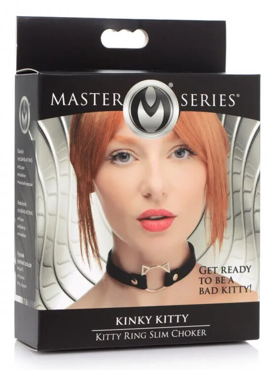 Master Series Slim Kinky Kitty Ring Choker