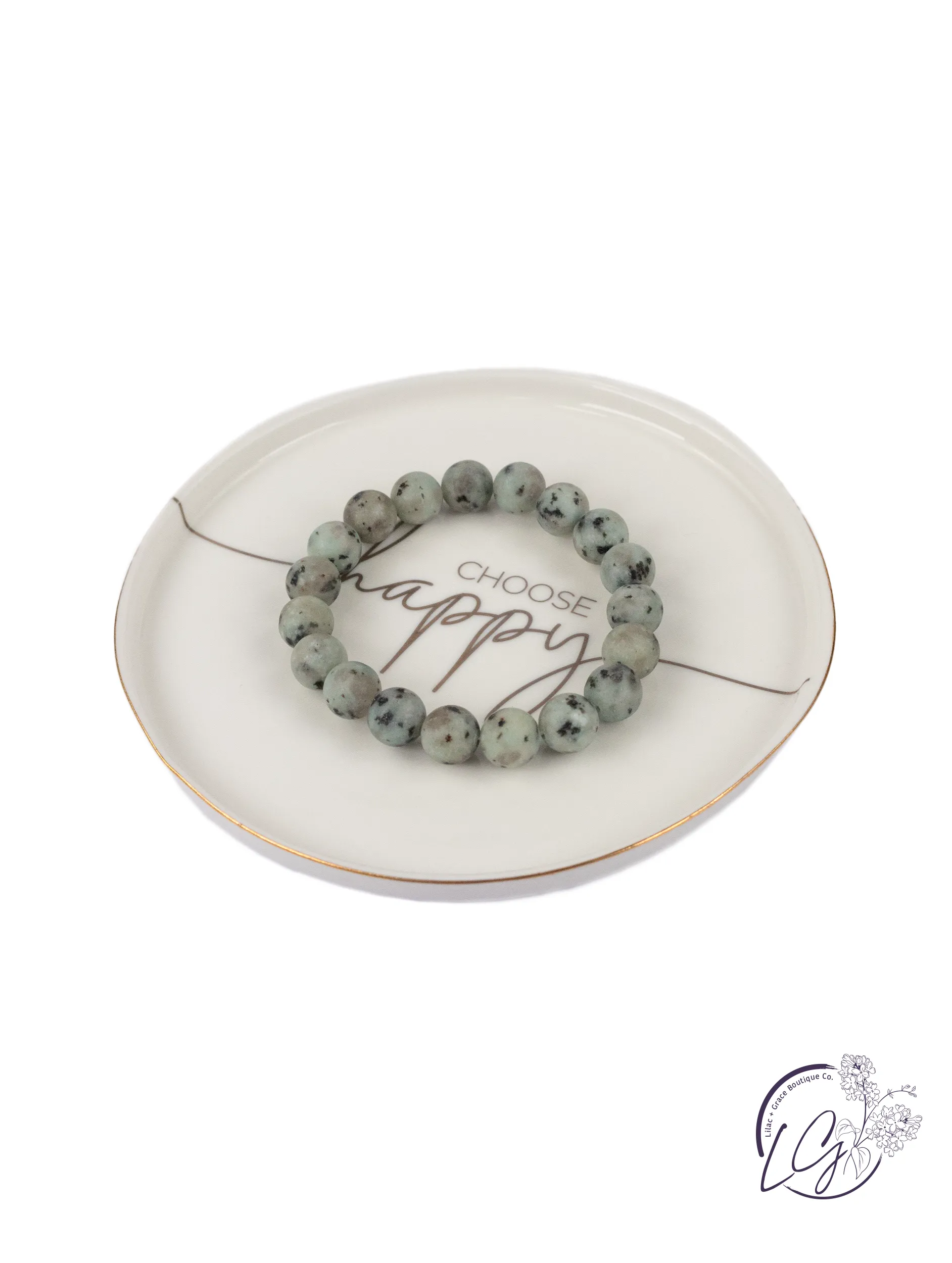 Matte Mineral Bead Stretch Bracelet